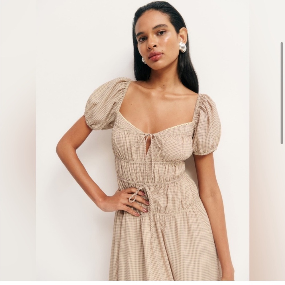 NWOT Reformation Rhett Dress Anzo Check Size 0